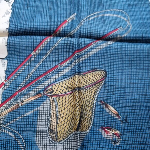 Unique Light 100% Silk Fly Fishing Sceneries Scarf - Picture 4 of 7